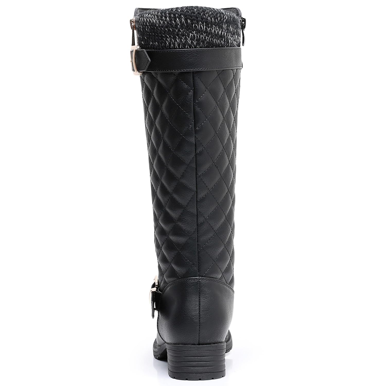 GLOBALWIN Women's Quilted Knee-High Fashion Boots