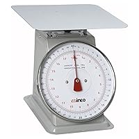 Winco 40-Pound/18.18kg Scale with 8-Inch Dial, Medium, White, Steel