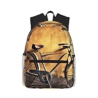 Old Bicycle Backpack Laptop Men Business Work Casual Daypack Women Lightweight Travel Bag