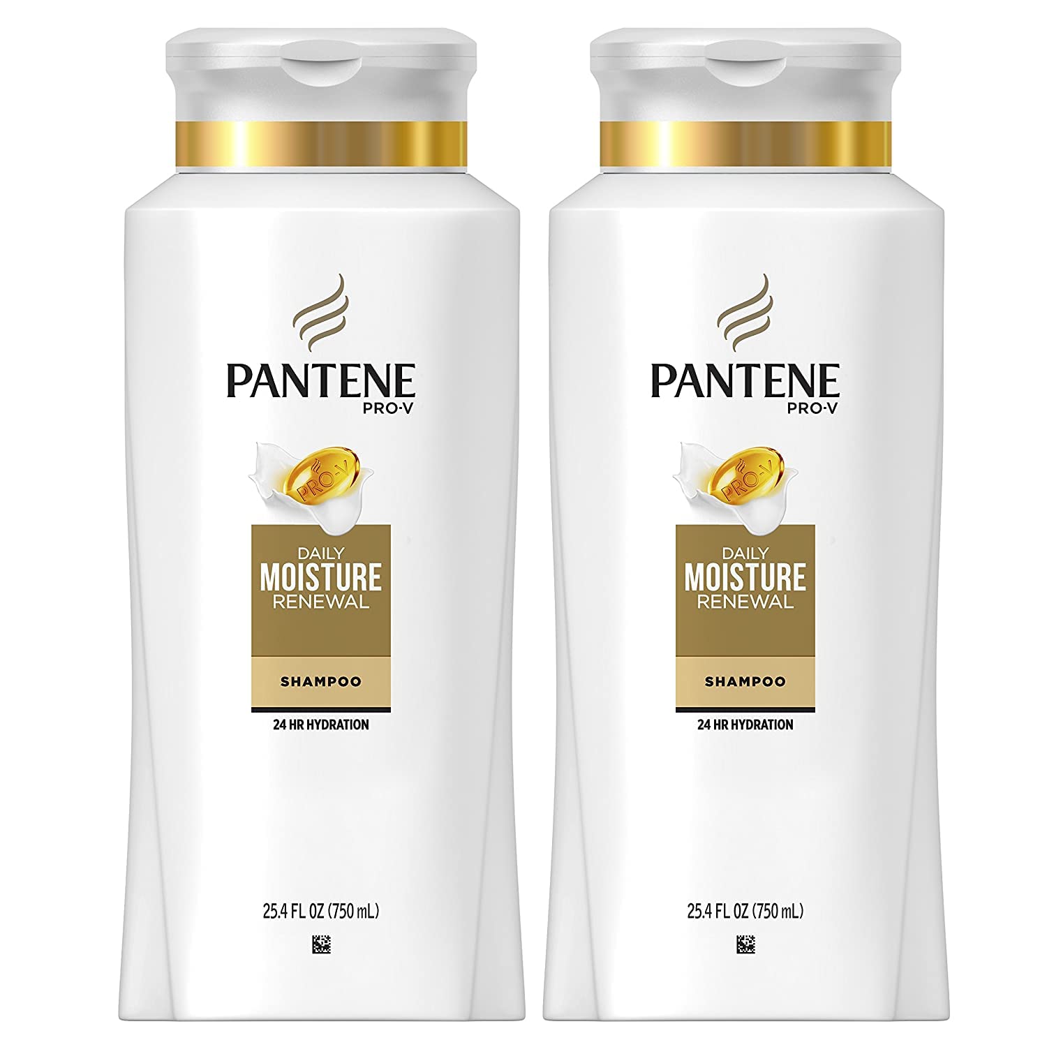 Pantene, Shampoo, Pro-V Daily Moisture Renewal for Dry Hair, 25.4 Fl Oz, Twin Pack