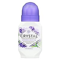 Crystal Mineral Deodorant Roll-On, Lavender & White Tea 2.25 oz (Pack of 2)