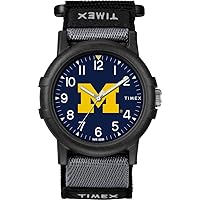 Timex Unisex Collegiate Recruit 38mm Watch – Michigan Wolverines with Black Fabric Strap