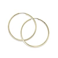 Mary & Jules Hoop Earrings Gold Made of 925 Sterling Silver, Simple, Fine Women's Earrings Gold Hoop Earrings, Made of Recycled Silver, Real Jewellery, Golden Earrings Women, Stud Earrings for Women