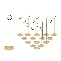 Urban Deco 16 Pieces Table Card Holder 8 inches Table Number Holders Place Steel Card Holders for Photos, Food Signs, Memo Notes, Weddings, Restaurants, Birthdays (Gold)