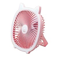 Fan LightPortable USB Rechargeable Fan USB Fan Light Desk Fan with Noght Light Ceiling Fan Perfect for Outdoor Adventures