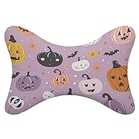 2 Pack Car Neck Pillow,Pumpkins and Gourds Printed Car Headrest,Neck Support Car Pillow for Cervical Pain Relief,Home Office Headrest