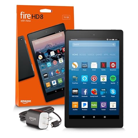 Fire HD 8 Tablet with Alexa, 8" HD Display, 32 GB, Black - with Special Offers (Previous Generation – 7th)