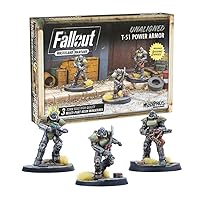 Modiphius Fallout - Wasteland Warfare - Unaligned T-51 Power Armour Brown