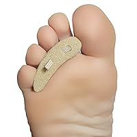 Hammer Toe Crest Cushion and Buttress Pad Reduces Pressure from Calluses and Hammer Toes, Medium Right, Beige, 3 Count