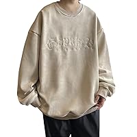 Men's Sweatshirt Anti-Static Micro Fleece Pullover Sweatshirts Soft Crewneck Tops