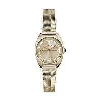 Timex Milano Petite Quartz Movement Gold Dial Ladies Watch TW2T37600