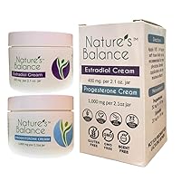 Nature's Balance - Non-GMO Bio-Identical Estrogen and Progesterone Cream - Free from Petrochemicals, Preservatives, Soy Artificial Fragrances - Made in The USA - Vegan Friendly, 4.2 Ounce