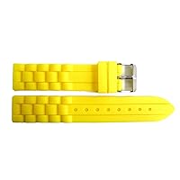 20mm Yellow Silicone Rubber Jelly Band Fits Toy Watch