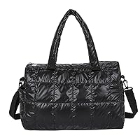 Puffer Tote Bag, Quilted Puffy Bags for Women Large Shoulder Handbag Purse Down Cotton Padded Women’s Cute Satchel bag