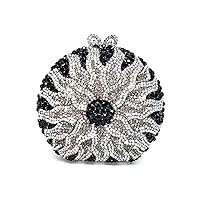 Crystal Purse Wedding Party Wallet Wallet Pack Diamond Diamond Sunflower Crystal Wallet (Color : 01)