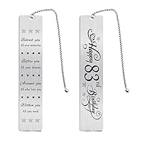 Happy 83rd Birthday Gifts for Women Men, 83 Year Old Birthday Bookmark, Female 83 Yr Old Bday Card Gift Ideas, 1940 Birthday Book Mark for Woman Man, 83rd Birthday Decorations, 83 rd Bd Present