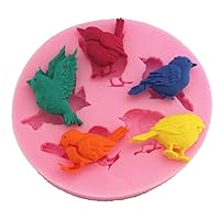 Small Birds Silicone Mold Sugar Craft DIY Gumpaste Cake Decorating Clay
