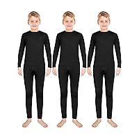 3 Set Boys Thermal Underwear Set Base Layer Fleece Lined Long Johns for Kids Shirt and Pants Set for Boys Winter