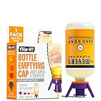 1-Pack Bottle Emptying Kit – No more wasted product - Fits most plastic bottles – Get out every drop of Shampoos, Lotions, & More – 1 Base Cap, 3 Adapters – Bright Color Edition