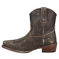 ROPER Womens Dusty Distressed Snip Toe Casual Boots Ankle Low Heel 1-2