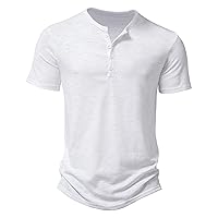 T Shirts for Men Big and Tall Summer Slub Cotton T Shirt Casual Fashion Short Sleeve T Shirt Gifts for Men