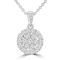 1.81 Ct Ladies Round Cut Diamond Pendant/Necklace