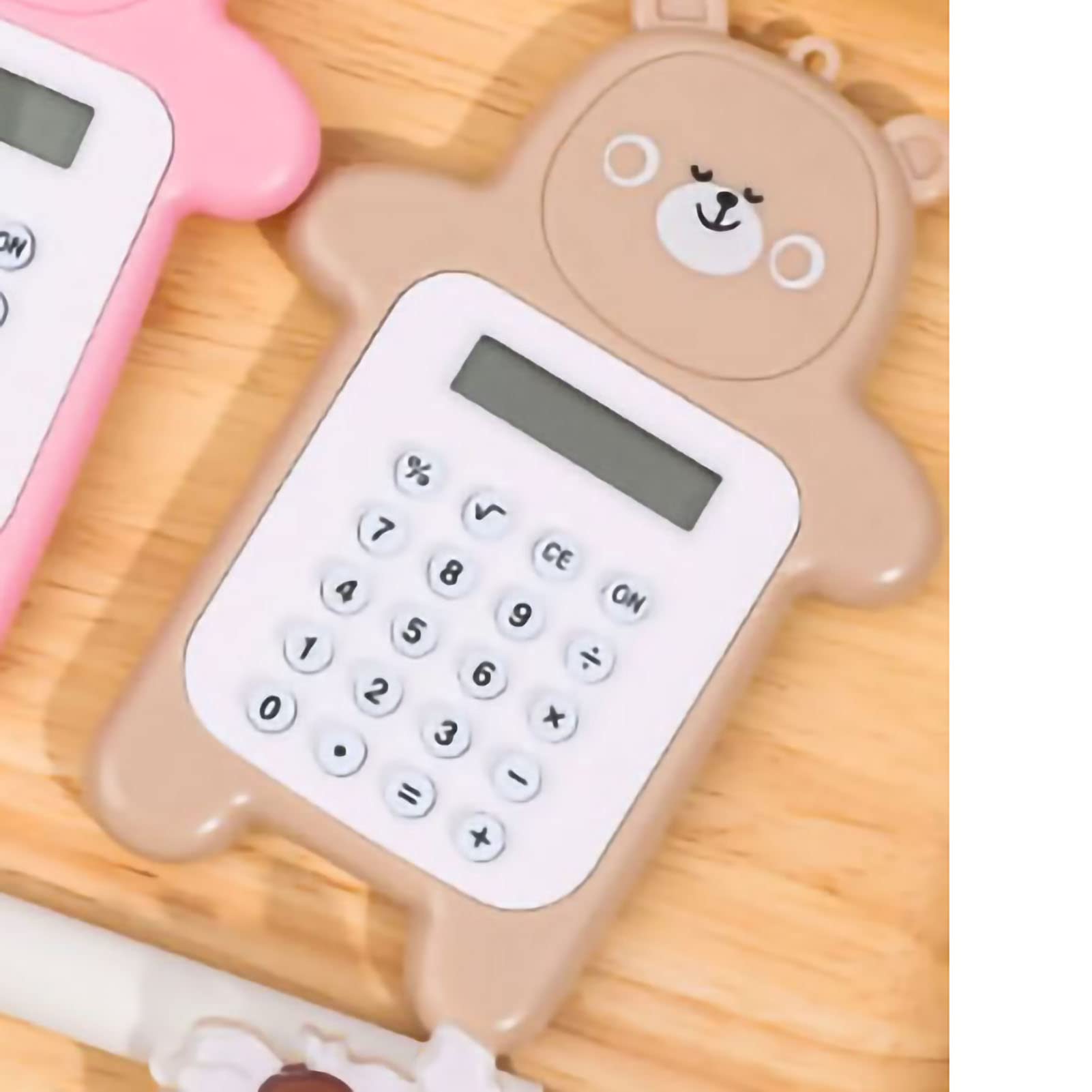 Portable Cute Bear Style 8 Digit Calculator Mini Cartoon Calculator with Rubber Buttons,Student Calculator, Student Calculator, Portable Cute Bear Style 8 DigCute Caculatators Caculatator Studen