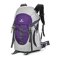 Weekend Travel Backpack Multipurpose Daypacks for Hiking Rain Cover Purple 25L