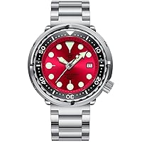 Mens Diver Watches, Men Automatic Watch Tuna Self Wind Mechanical Wristwatches Sport 300m Water Resistant C3 Luminous Diving Chronograph Ceramic Bezel
