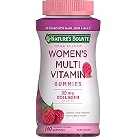 Nature's Bounty Optimal Solutions, Women's Multivitamin Gummies for Immune Support, Cellular Energy Support, Bone Health, Raspberry Flavor, 140 Ct