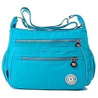 FiveloveTwo Women Multi Pocket Handbags and Purses Nylon Hobo Top-handle Bags Shoulder Messenger Crossbody Bag Totes Satchels