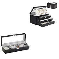 Jewelry Box Bundle with 6 Slots Watch Box