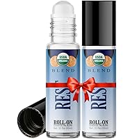 Rest Blend Essential Oil Roll on Perfume, Calm, Sleep, Essential Oil Roller, Body Oil, Aromatherapy – Organic USDA Certified – 2 Pack