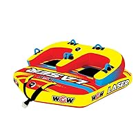 WOW Sports Laser Towable Inflatable Tube for Boating - 1 to 3 Person Towable - Durable Tubes for Boating