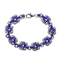 Weave Got Maille Lilac Swirls Chain Maille Bracelet Kit, 8.5 inches