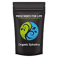 Prescribed For Life Organic Spirulina Powder | Blue Green Algae Powder for Superfood Smoothies | Rich Source of Vegan Vitamins and Minerals | Arthrospira platensis (25 kg / 55 lb)
