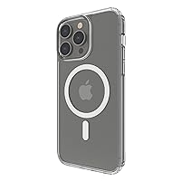 Belkin SHEERFORCE™ MagSafe Compatible Phone Case for iPhone 14 Pro Max with Treated Coating, Built-in Magnets, and Raised Edge Bumper for Screen & Camera Protection - Clear