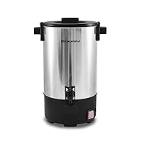 Elite Gourmet CCM-035# Maxi-Matic 30 Cup Stainless Steel Coffee Urn Removable Filter For Easy Cleanup, Two Way Dispenser with Cool-Touch Handles Electric Coffee Maker Urn, Stainless Steel