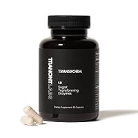 Tranont Transform 1.0 Sugar Transforming Enzymes: Advanced Natural Metabolism | Energy Booster | Sugar Free | Plant Based | Natural, Dairy Free, Gluten Free, & Vegan Dietary Supplements | 60 Capsules