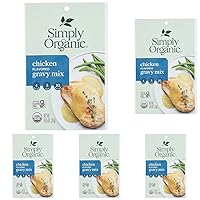 Simply Organic Chicken Flavored Gravy Mix, Certified Organic, Gluten-Free | 0.85 oz (Pack of 5)