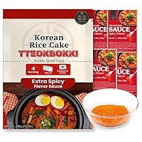 Authentic Korean Street Food Extra Spicy Flavor, Great Taste for your Rice Cakes, Stir-Fried, Noodles, Stews and much more! (1.76oz /4 Pack) (Extra Spicy)