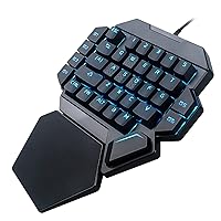 One-Hand Mechanical Gaming Keyboard, Mini Portable Mechanical Keyboard, Wired USB Backlit Waterproof Mechanical Keyboard, Suitable for Gaming