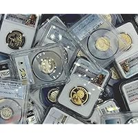 1946 to 2020 - Set of 4 Slabbed Coins - Professionally Graded - All Different Denpminations - Dollars, Halfs, Quarters, Dimes, Nickel, Pennies - Near Perfect Coins - PCGS PR69
