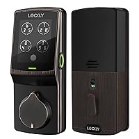 Lockly Secure Plus Deadbolt | Bluetooth Digital Door Lock, Fingerprint Scanner, Touchscreen Keypad, App Control, Auto Lock, Keyless Entry Door Lock (PGD728FMB, Venetian Bronze)