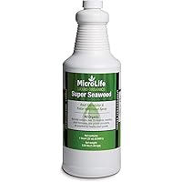 MicroLife Super Seaweed Professional Grade Organic Liquid Concentrate Root Stimulator & Foliar Nutritional Spray for All Plants, 1 Quart