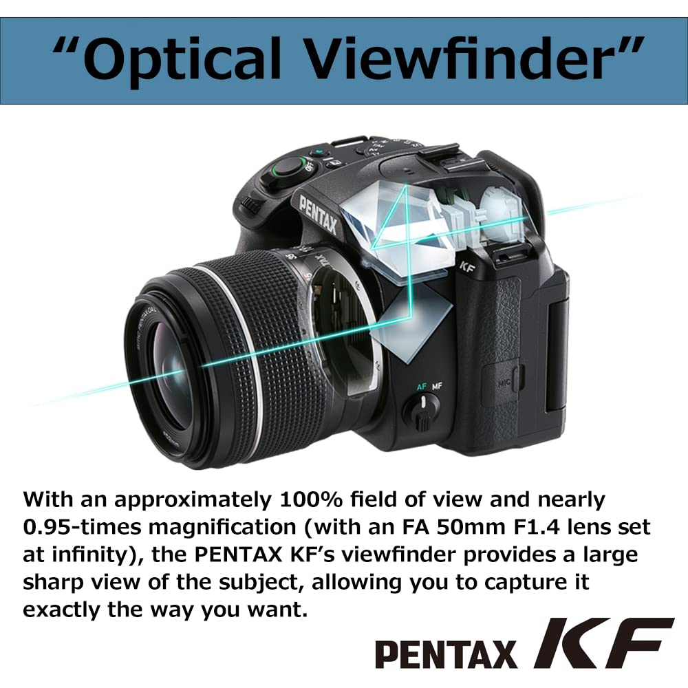 PENTAX KF APS-C Digital SLR Camera 18-55 WR kit with Dustproof, Weather-Resistant and Vari-Angle LCD Monitor, Black