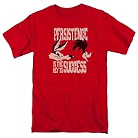 Looney Tunes Persistence Mens Short Sleeve Shirt (Red, XXXXX-Large)