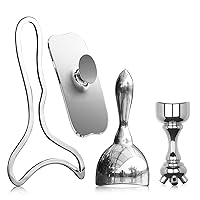 ONUEMP Stainless Steel Therapy Massage Tools, Gua Sha Scraping Body & Face Massager, Maderoterapia Kit Colombiana for Ice Body Sculpting, Lymphatic Drainage, Cellulite Remover, Relieve Sore Muscle