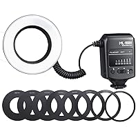 Flashpoint ML-150 II Macro Ring Flash, Shadowless and Soft Lighting Solution for Macro Photography, 0.1-2s Recycle Time, Macro Flash Ring Powered by 4X AA Alkaline Batteries for up to 1000 Shots