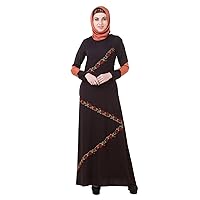 Abaya with Hijab Jilbab Islamic Clothing Maxi Dress Muslim Black Burqa AY-666